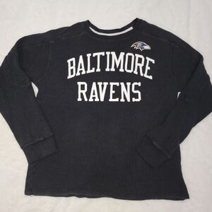 NFL Black Waffle Knit Long Sleeve Shirt